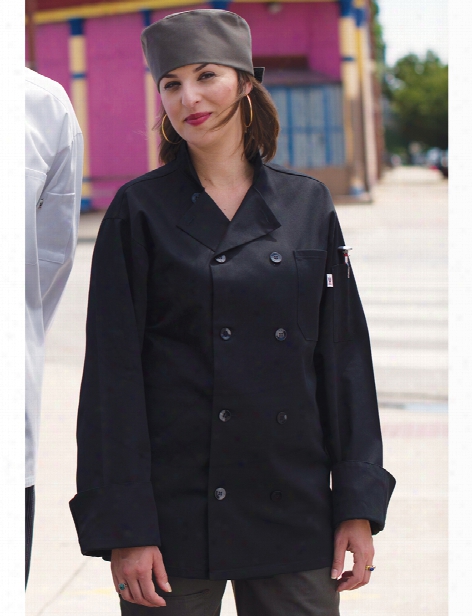 Uncommon Threads Classic Chef Coat - Black - Unisex - Chefwear