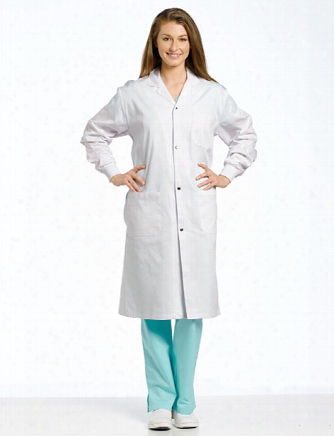 White Cross Patch Pocket Labcoat - White - Male - Men's Scrubs