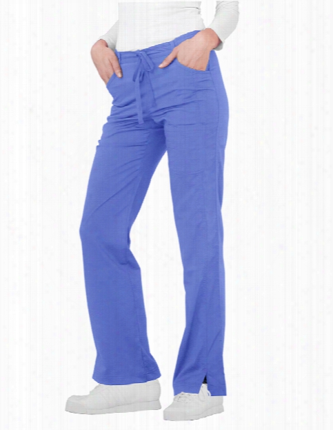 Adar Indulgence Jr. Fit Straight Leg Scrub Pants - Ceil Blue - Female - Women's Scrubs