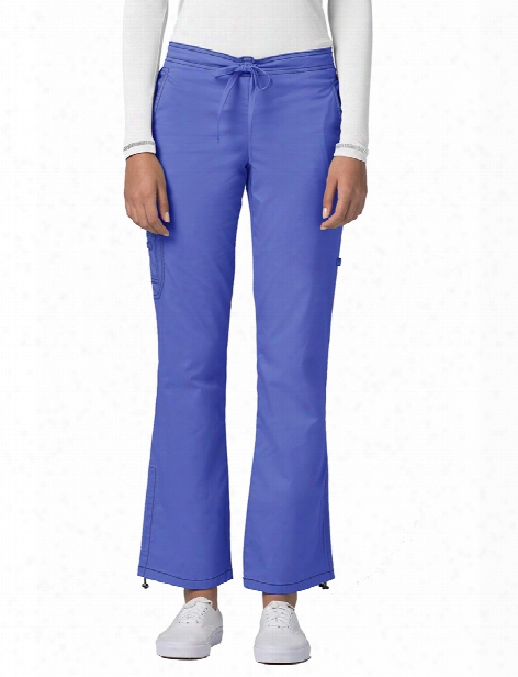 Adar Pop-stretch Low Rise Boot Cut Scrub Pant - Ceil Blue - Female - Women's Scrubs