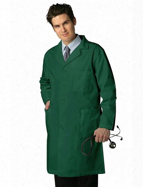 Adar Universal 39" Unisex Lab Coat With Inner Pockets - Hunter Green - Unisex - Unisex