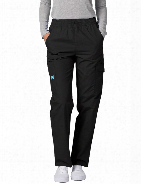 Adar Universal Multi-pocket Cargo Scrub Pant - Black - Female - Women's Scrubs