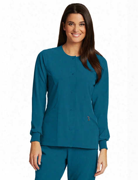 Barco Barco One Perforated Warm-up Jacket - Bahama - Female - Women's Scrubs