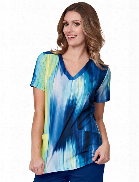 Barco One Frequency Scrub Top - Print - Female - Women's Scrubs