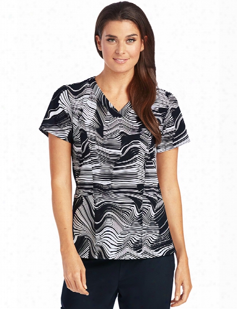 Barco One Origami Scrub Top - Print - Female - Women's Scrubs