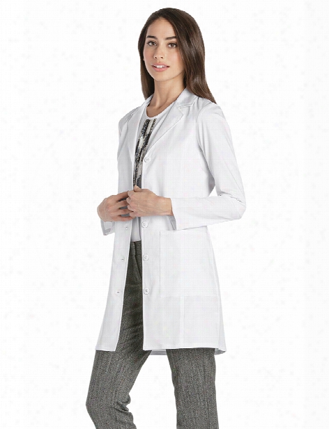 Cherokee Workwear Core Stretch 33" Princess Seam Lab Coat - White - Female - Women's Scrubs