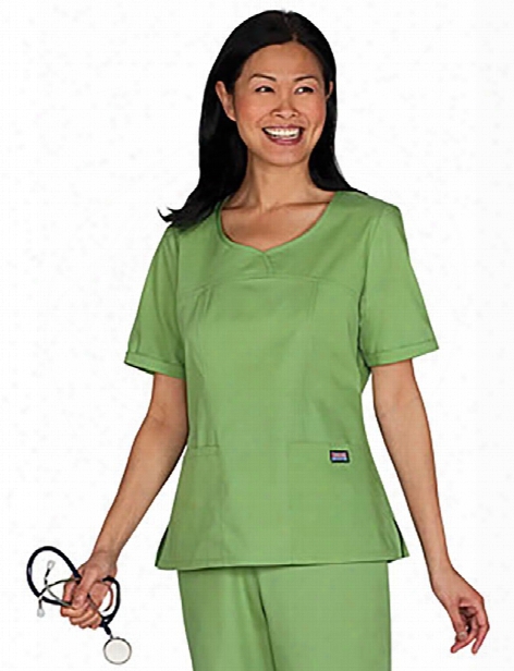 Cherokee Workwear Originals Fashion V-neck Scrub Top - Aloe - Female - Women's Scrubs