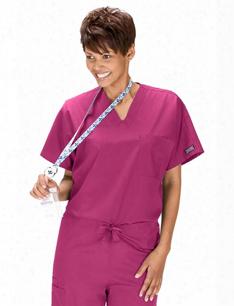 Cherokee Workwear Originals Unisex Scrub Top - Azalea - Unisex - Unisex