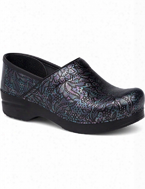 Dansko Henna Floral Patent Professional Clog - Print - Female - Women's Scrubs