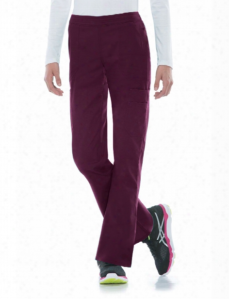 Dickies Eds Signature Stretch Antimicrobial Mid-rise Pull-on Pant - Wine - Female - Women's Scrubs