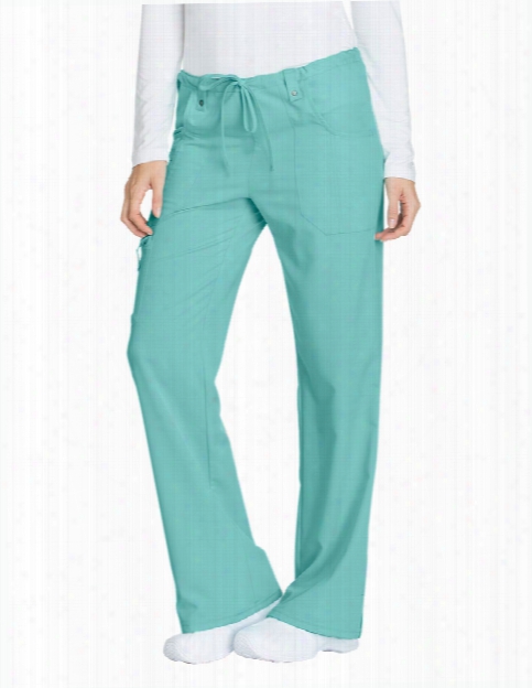 Dickies Xtreme Stretch Clearance Drawstring Flare Scrub Pant - Aruba Blue Dickies - Female - Women's Scrubs