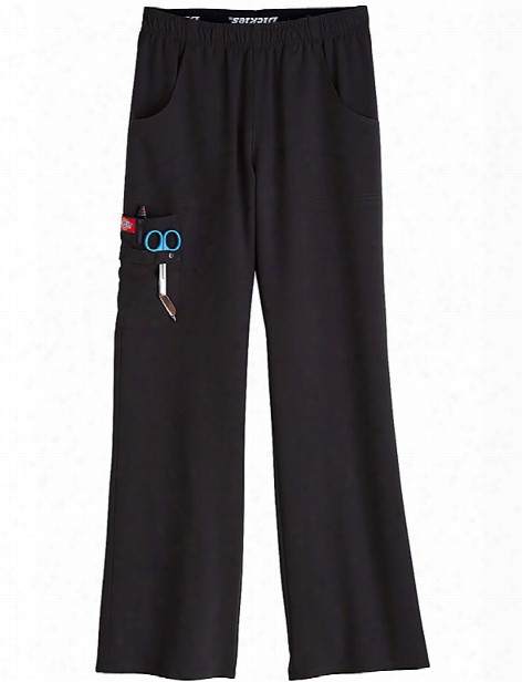 Dickies Xtreme Stretch Elastic Waist Scrub Pant - Black - Female - Women's Scrubs