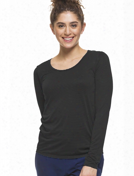 Healing Hands Hh360 Sasha Long Sleeve Tee - Black - Female - Women's Scrubs