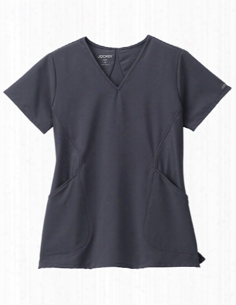 Jockey Performance Rx Across Performance Scrub Top - Charcoal - Female - Women's Scrubs