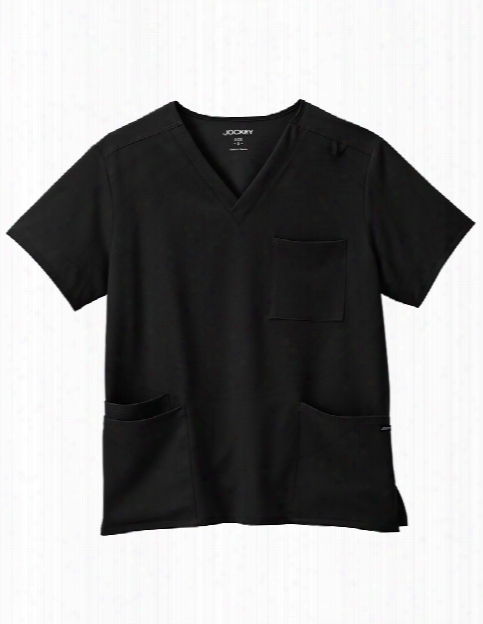 Jockey Unisex V-neck Scrub Top - Black - Unisex - Unisex