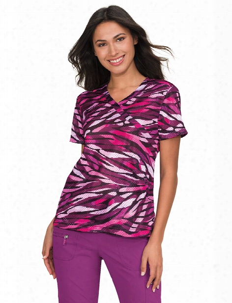 Koi Lite Go Wild Bliss Scrub Top - Print - Female - Women's Scrubs