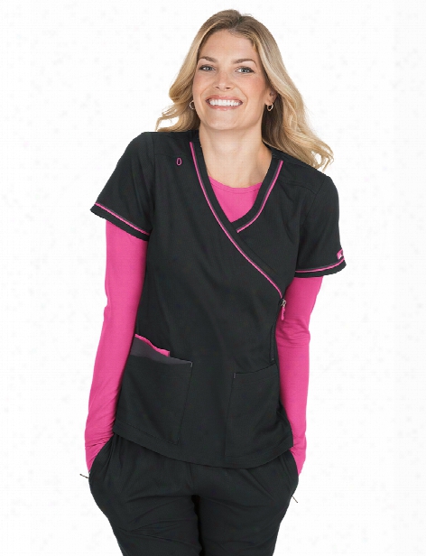 Koi Lite Theory Scrub Top - Black - Female - Women's Scrubs