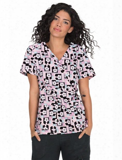 Koi Stretch Luna Puzzled Scrub Top - Print - Female - Women's Scrubs