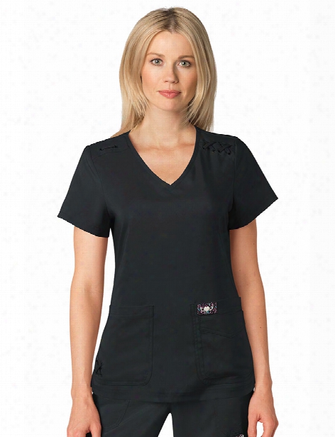 Koi Tech Andi Scrub Top - Black - Female - Women's Scrubs