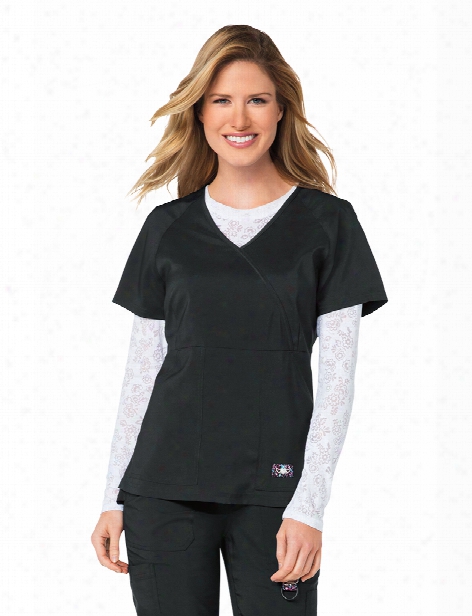 Koi Tech Nyla Top With Burnout Tee - Black - Female - Women's Scrubs