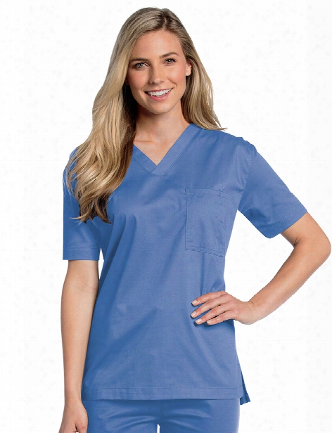 Landau All Day Unisex V-neck Scrub Top - Ceil - Uunisex - Unisex