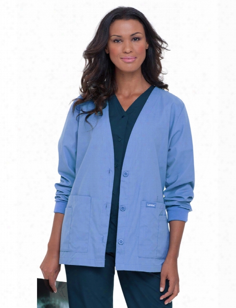 Landau Cardigan Jacket - Ceil Blue - Female - Women's Scrubs