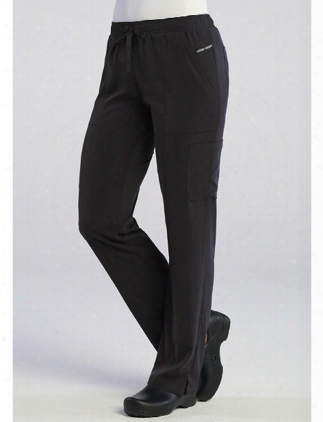 Maevn Pure Soft Relaxed Fit Cargo Scrub Pant - Black - Female - Women's Scrubs