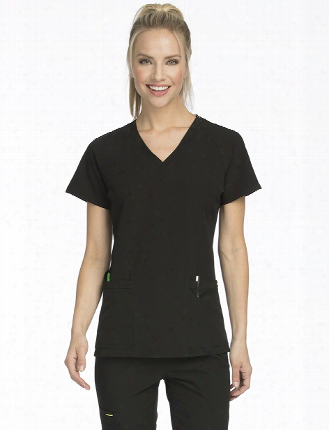 Med Couture Air Spirit Scrub Top - Black-apple - Female - Women's Scrubs