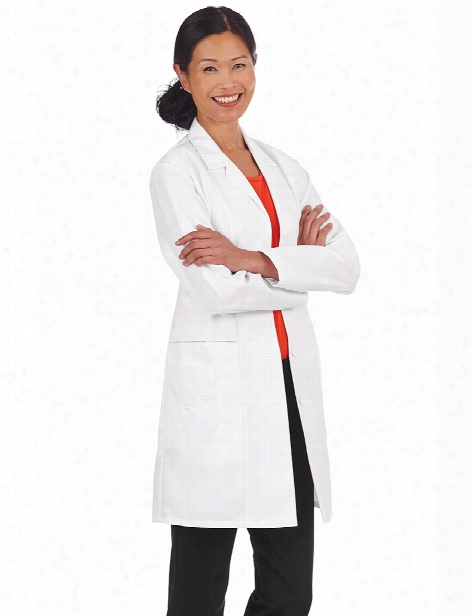 Meta Labwear 36 Inch Embroidered Lab Coat - White - Female - Women's Scrubs