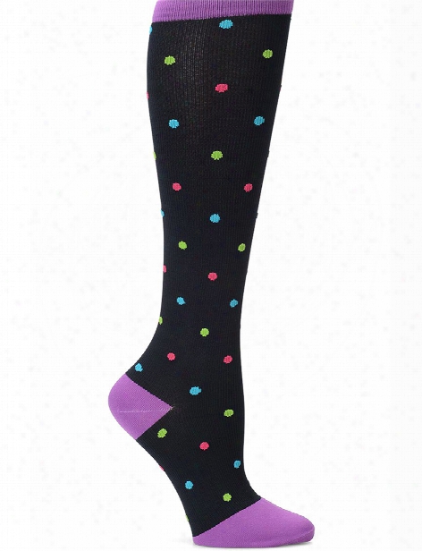 Nurse Mates Bright Dot Compression Trouser Socks - Unisex - Women's Scrubs