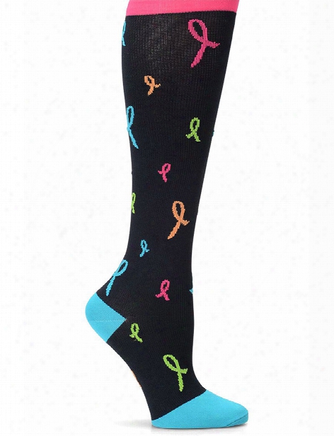 Nurse Mates Nurse Mates Awareness Ribbons Compression Trouser Socks - Female - Women's Scrubs