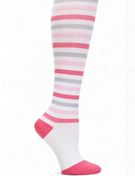 Nurse Mates Nurse Mates Pink/grey/white Striped Socks - Female - Women's Scrubs