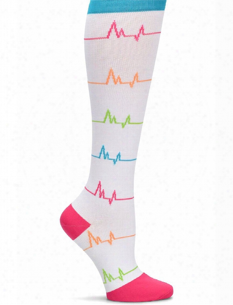 Nurse Mates Nurse Mates White Ekg Compression Trouser Socks - Female - Women's Scrubs