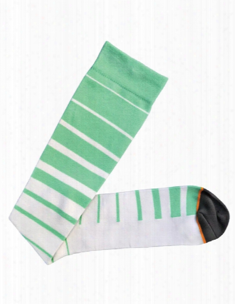 Prestige Medical Striped Compression Socks - Aqua Sea Stripes - Female - Women's Scrubs