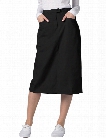 Adar Universal Mid-Calf Length Skirt - Black - female - Women's Scrubs