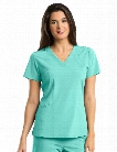 Barco One 4 Pocket V-Neck Scrub Top - Barco Aqua - female - Women's Scrubs