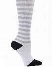 Nurse Mates Nurse Mates Gray/Black/White Stripe Compression Trouser Socks - unisex - Women's Scrubs