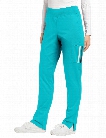 White Cross Allure Retro Sport Scrub Pant - Blue Curacao-Slate - female - Women's Scrubs