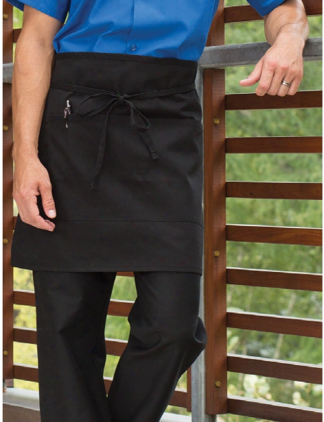 Uncommon Threads Half Bistro Waist Apron - Black- Unisex - Chefwear