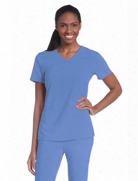 Urbane Performance Motivate V-neck Scrub Top - Ceil - Female - Women's Scrubs