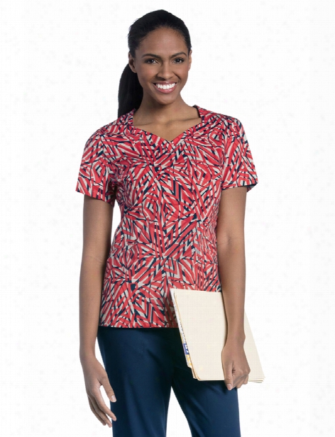 Urbane Sunkissed Haze Scrub Top - Print - Female - Women's Scrubs