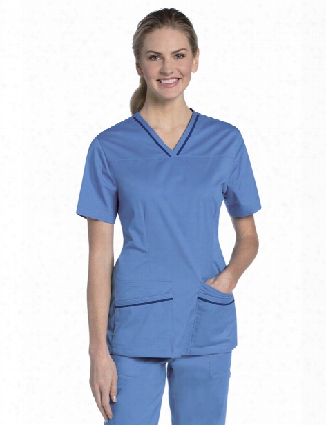 Urbane Uflex Crossover Mean Top - Ceil-navy - Female - Women's Scrubs