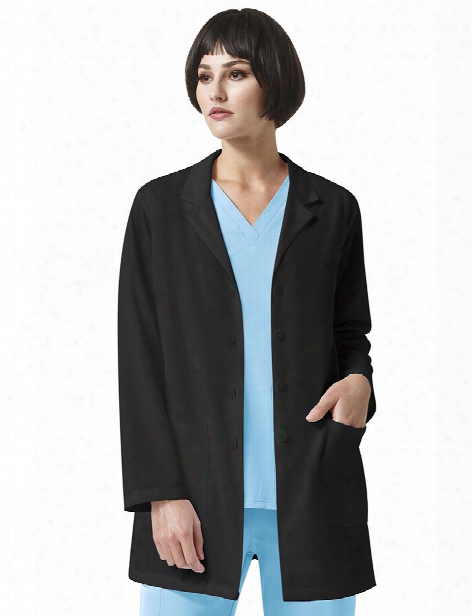 Wonderwink High Performance Luna Lab Coat - Black - Female - Women's Scrubs