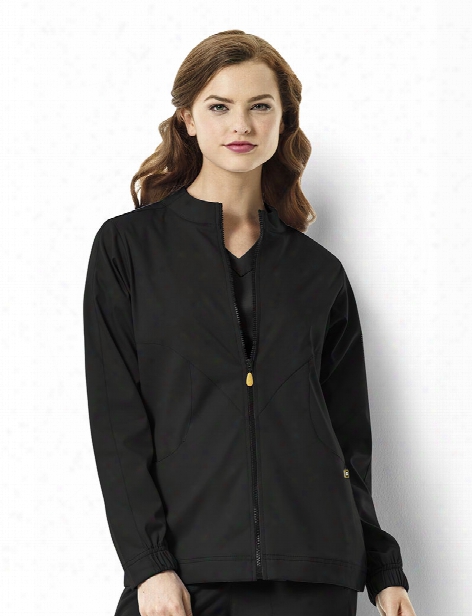 Wonderwink Next Boston Warm-up Jacket - Black - Female - Women's Scrubs