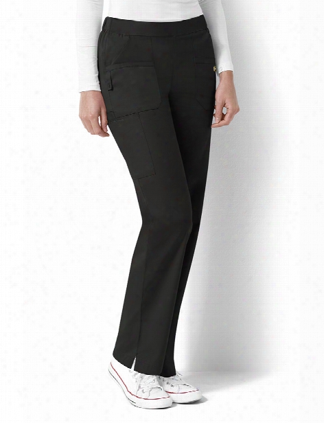 Wonderwink Next Madison Flat Front Scrub Pant - Black - Female - Women's Scrubs