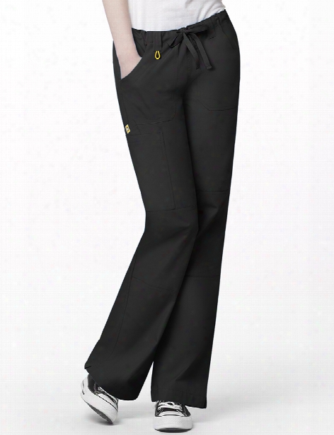 Wonderwink Origins Tango 7 Pocket Straight Leg Scrub Pant - Black - Female - Women's Scrubs