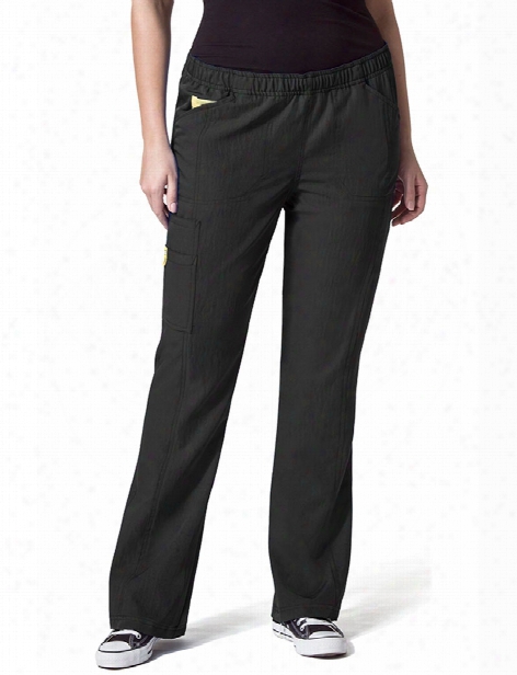 Wonderwink Plus Boot Cut Cargo Scrub Pant - Black - Female - Women's Scrubs