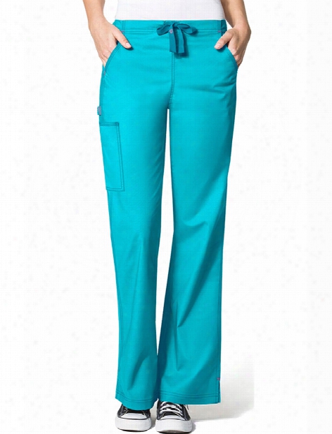 Wonderwink Wonderflex Grace Flare Leg Scrub Pant - Aqua - Female - Women's Scrubs