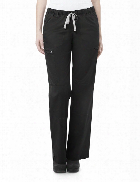 Wonderwink Wonderwork Straight Leg Cargo Pant - Black - Female - Women's Scrubs