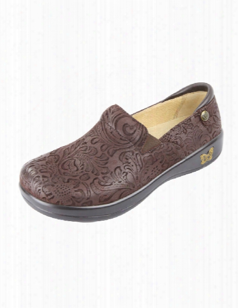 Alegria Keli Embossed Paisley Clog - Choco Embossed Paisley - Female - Women's Scrubs